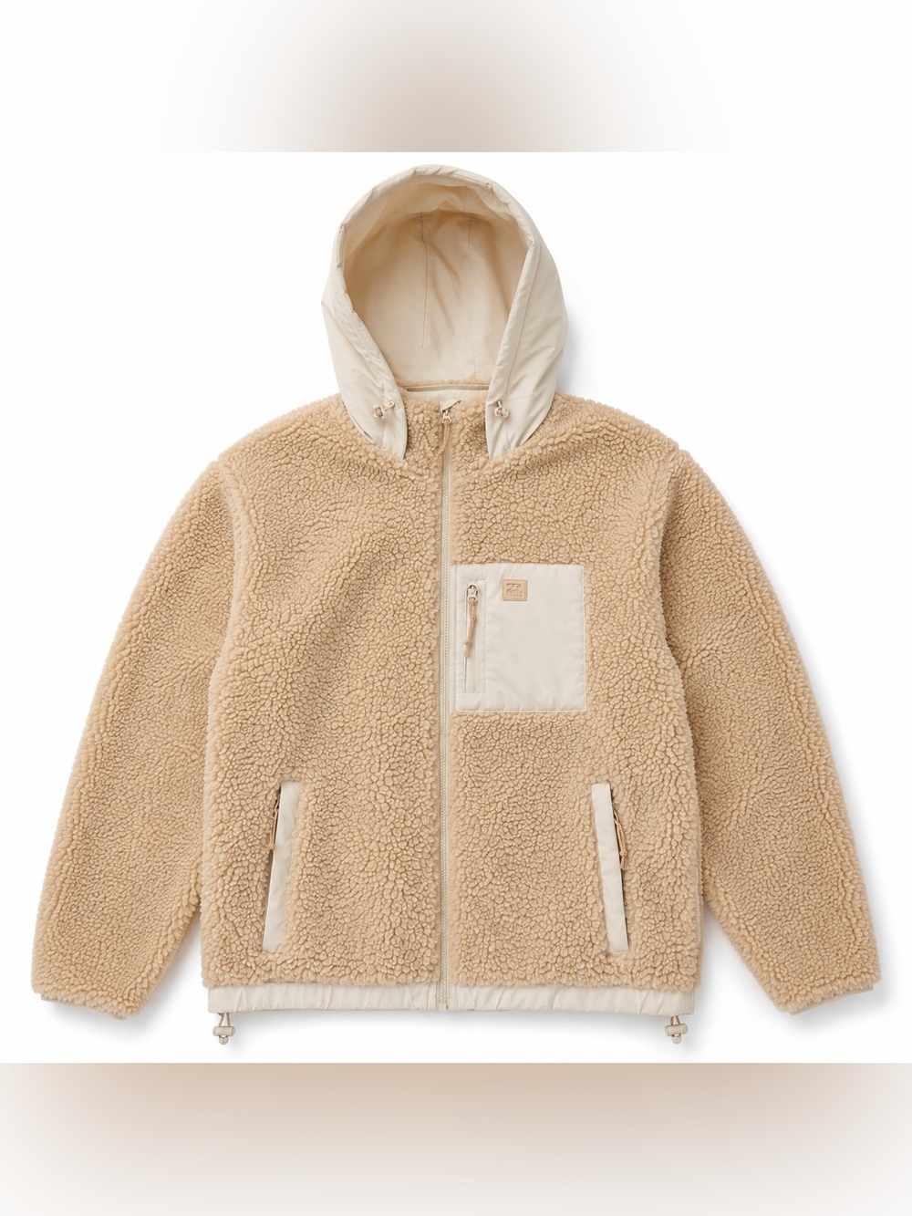 Billabong Women's Small Beige Sherpa Hoodie Jacket Adventure